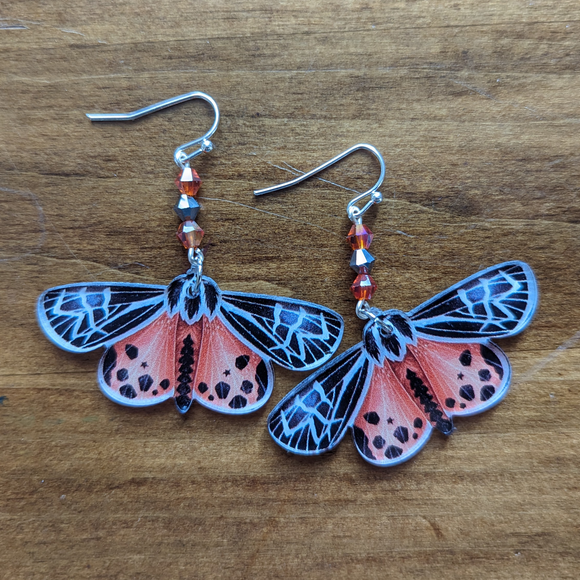 Tiger Moth Earrings