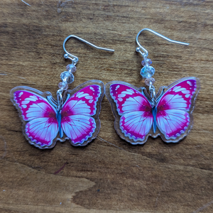 Heart Burst Butterfly Earrings