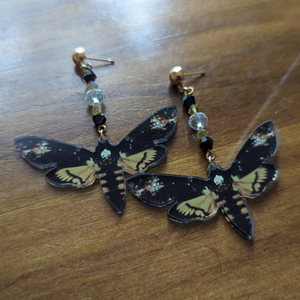 True Death Moth Earrings