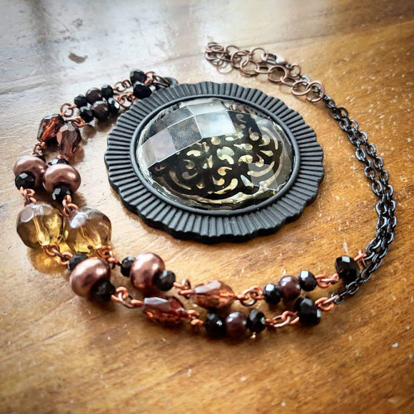 Black & Copper Necklace