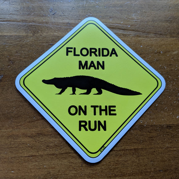FLMOTR: Gator Crossing Sign - Magnet