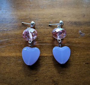 Babydoll Hearts in Pink Earrings