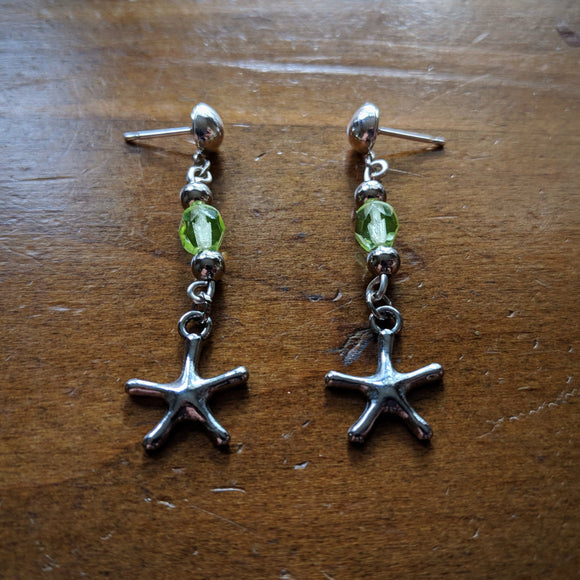 Lime Sea Star Earrings